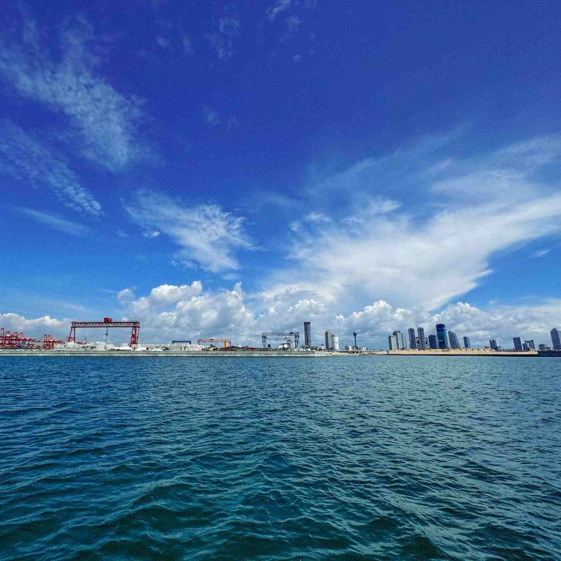 port city sea side image